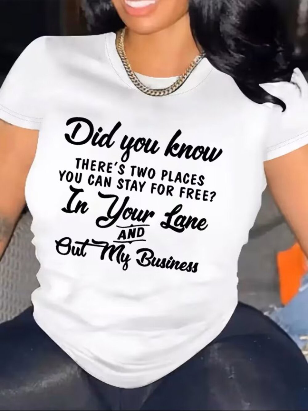 Womens Did You Know There Are Two Places You Can Stay for Free T-shirt 2XL
